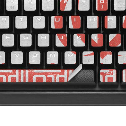 Iran Flag Distressed K95 RGB PLATINUM Mechanical Gaming Keyboard Skin