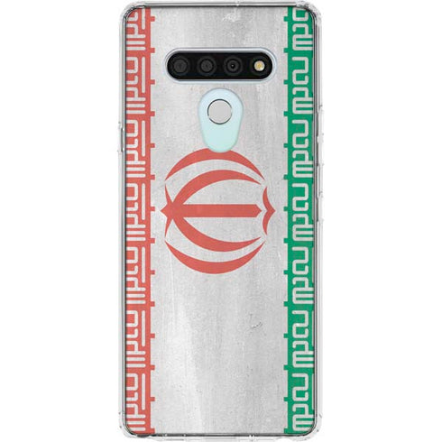 Iran Flag Distressed LG Stylo 6 Clear Case