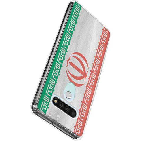 Iran Flag Distressed LG Stylo 6 Clear Case