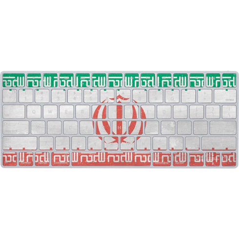 Iran Flag Distressed Magic Keyboard Skin