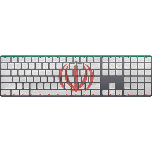 Iran Flag Distressed Magic Keyboard with Numeric Keypad Skin