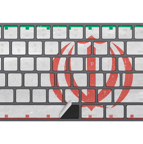 Iran Flag Distressed Magic Keyboard with Numeric Keypad Skin