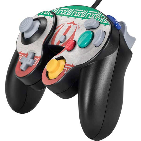 Iran Flag Distressed Nintendo GameCube Controller Skin