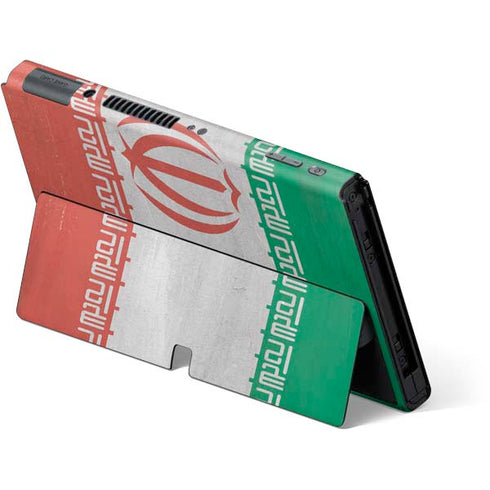 Iran Flag Distressed Nintendo Switch OLED (2021) Skin