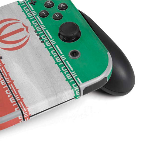 Iran Flag Distressed Nintendo Switch OLED (2021) Skin