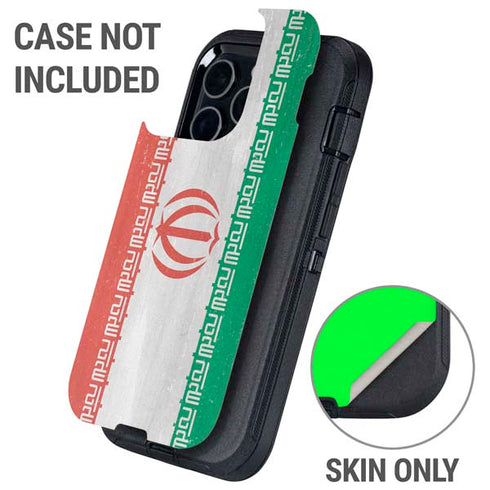 Iran Flag Distressed Otterbox Defender iPhone Skin