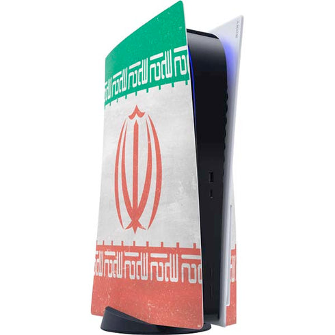 Iran Flag Distressed PS5 Console Skin