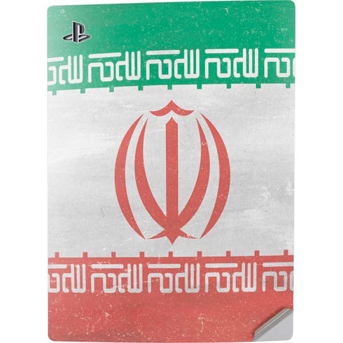 Iran Flag Distressed PS5 Digital Edition Console Skin