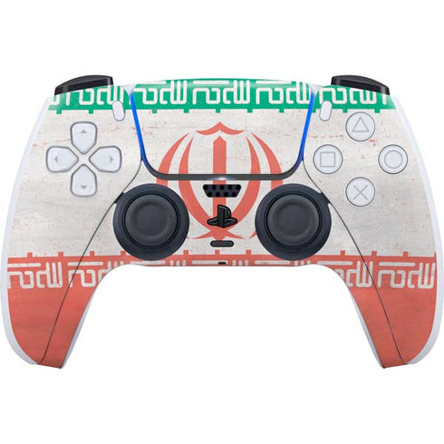 Iran Flag Distressed PS5 Controller Skin