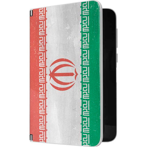 Iran Flag Distressed Surface Duo Skin