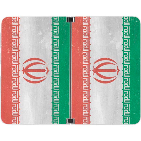 Iran Flag Distressed Surface Duo Skin