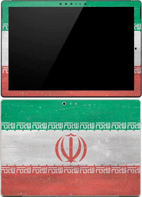 Iran Flag Distressed Surface Pro 4 Skin