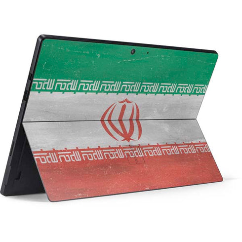 Iran Flag Distressed Surface Pro 7 Skin