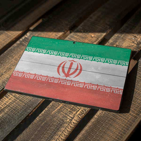 Iran Flag Distressed Surface Pro 7 Skin