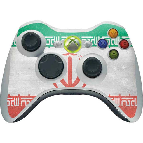 Iran Flag Distressed Xbox 360 Wireless Controller Skin