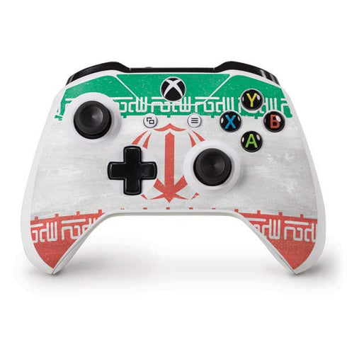 Iran Flag Distressed Xbox One S Controller Skin