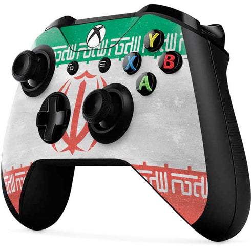 Iran Flag Distressed Xbox One X Controller Skin