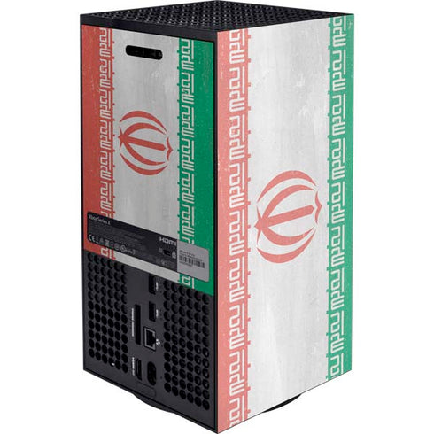 Iran Flag Distressed Xbox Series X Console Skin
