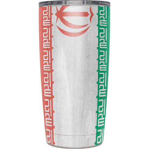 Iran Flag Distressed Yeti 20oz Tumbler Skin