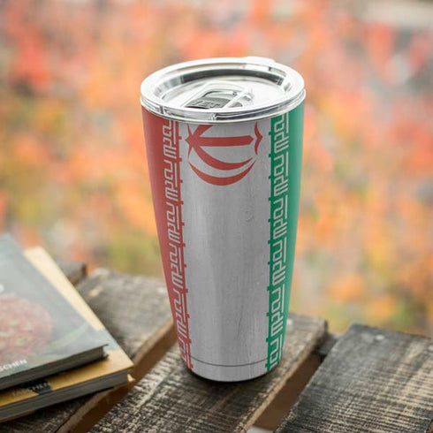 Iran Flag Distressed Yeti 20oz Tumbler Skin