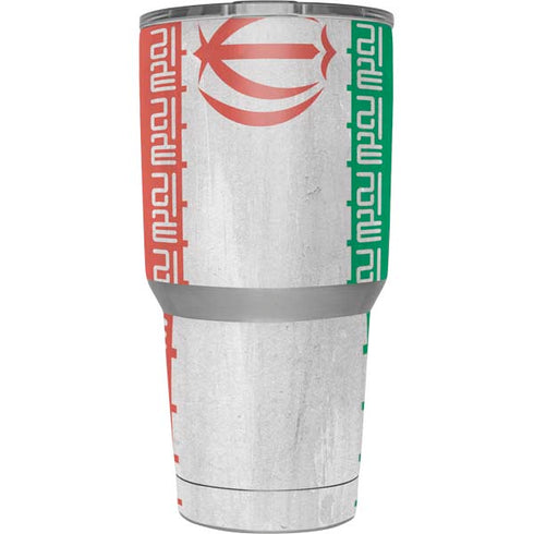 Iran Flag Distressed Yeti 30oz Rambler Tumbler Skin