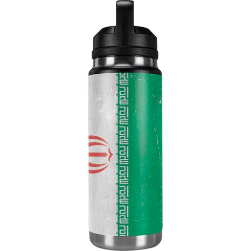 Iran Flag Distressed YETI Rambler 26oz Bottle Skin