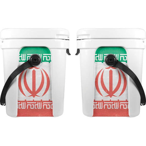 Iran Flag Distressed YETI Roadie 24 Hard Cooler Skin