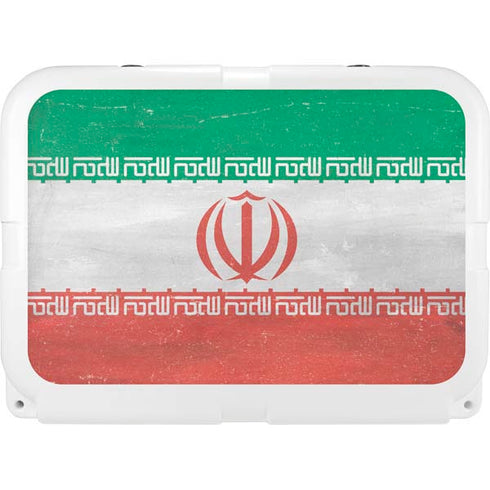 Iran Flag Distressed YETI Tundra 35 Hard Cooler Skin