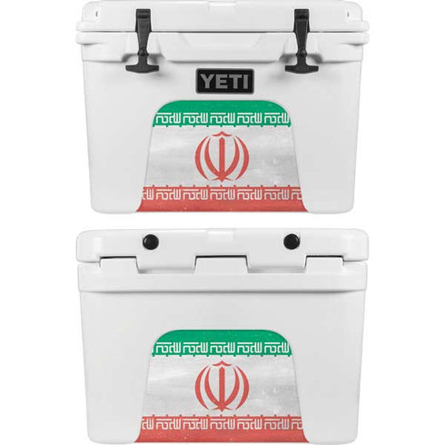 Iran Flag Distressed YETI Tundra 35 Hard Cooler Skin