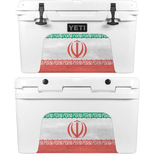 Iran Flag Distressed YETI Tundra 45 Hard Cooler Skin