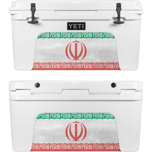 Iran Flag Distressed YETI Tundra 75 Hard Cooler Skin