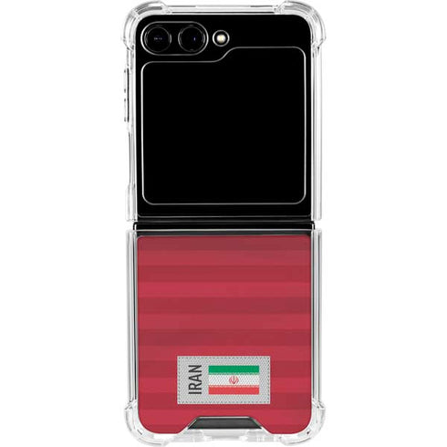 Iran Soccer Flag Galaxy Z Flip5 5G Clear Case