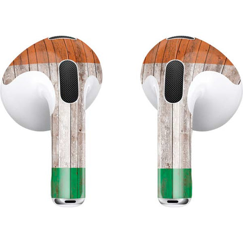 Ireland Flag Dark Wood Apple AirPods (3rd Gen 2021) Skin