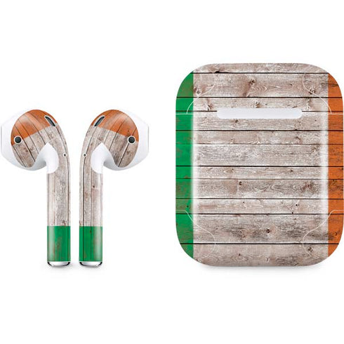Ireland Flag Dark Wood Apple AirPods Skin