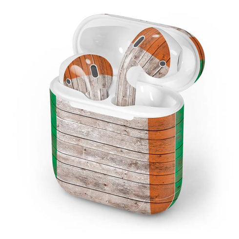 Ireland Flag Dark Wood Apple AirPods Skin