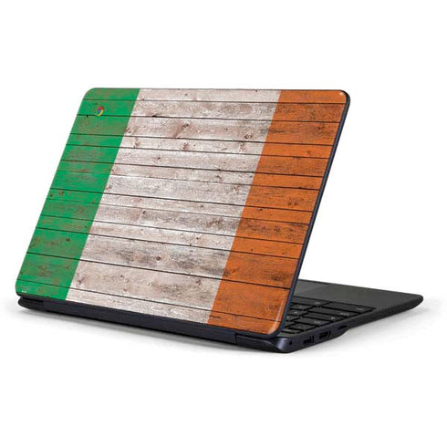 Ireland Flag Dark Wood Samsung Chromebook Skin