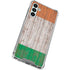 Ireland Flag Dark Wood Galaxy A13 5G Clear Case