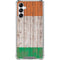 Ireland Flag Dark Wood Galaxy A14 5G Clear Case