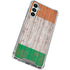 Ireland Flag Dark Wood Galaxy A14 5G Clear Case