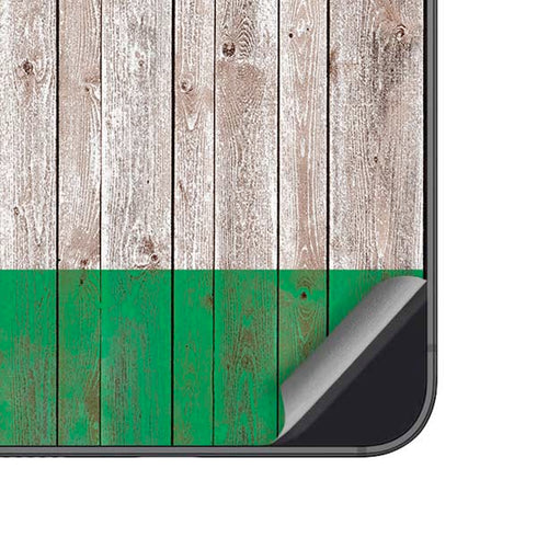 Ireland Flag Dark Wood Galaxy A14 5G Skin