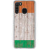 Ireland Flag Dark Wood Galaxy A21 Clear Case
