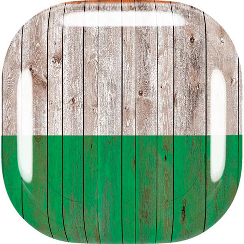 Ireland Flag Dark Wood Galaxy Buds Live Skin