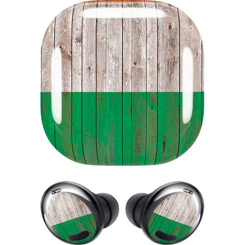 Ireland Flag Dark Wood Galaxy Buds Pro Skin