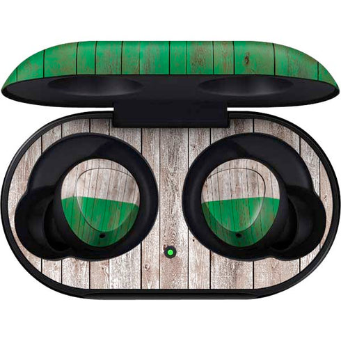 Ireland Flag Dark Wood Galaxy Buds Skin