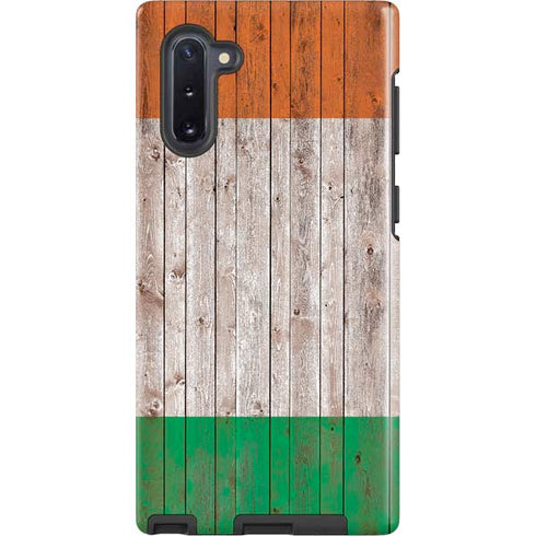 Ireland Flag Dark Wood Galaxy Note 10 Pro Case