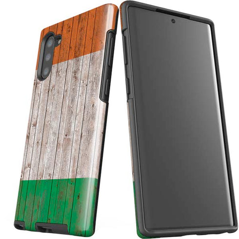 Ireland Flag Dark Wood Galaxy Note 10 Pro Case