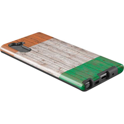 Ireland Flag Dark Wood Galaxy Note 10 Pro Case