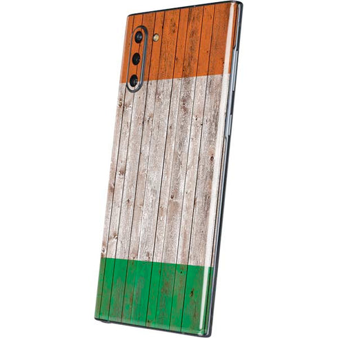 Ireland Flag Dark Wood Galaxy Note 10 Skin