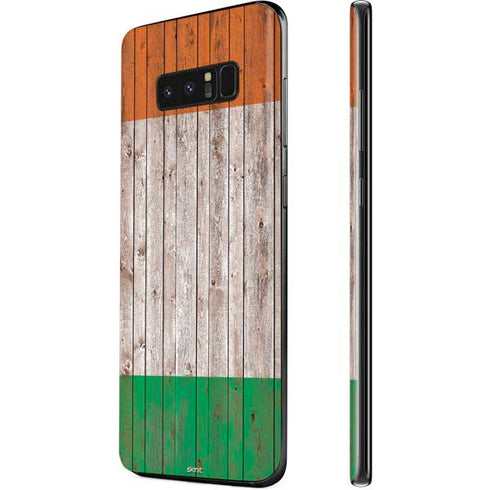 Ireland Flag Dark Wood Galaxy Note 8 Skin