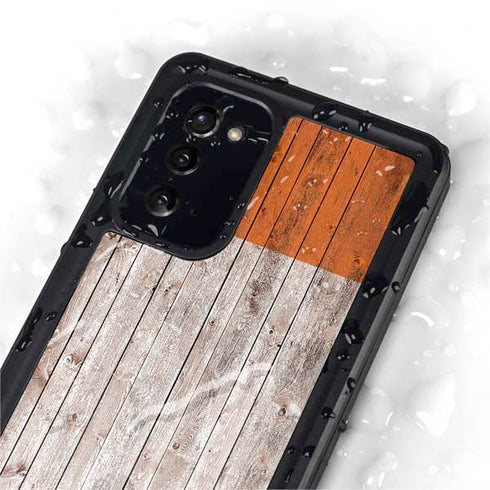 Ireland Flag Dark Wood Galaxy Note20 5G Waterproof Case